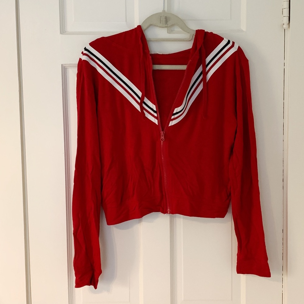 Zip-Up Hooded Lightweight Sweatshirt